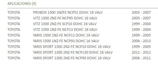 VÁLVULA VVT PROBOX 03-07, VITZ 99-07, YARIS 99-13 NETMOTORS (15330-21011) - Imagen 3